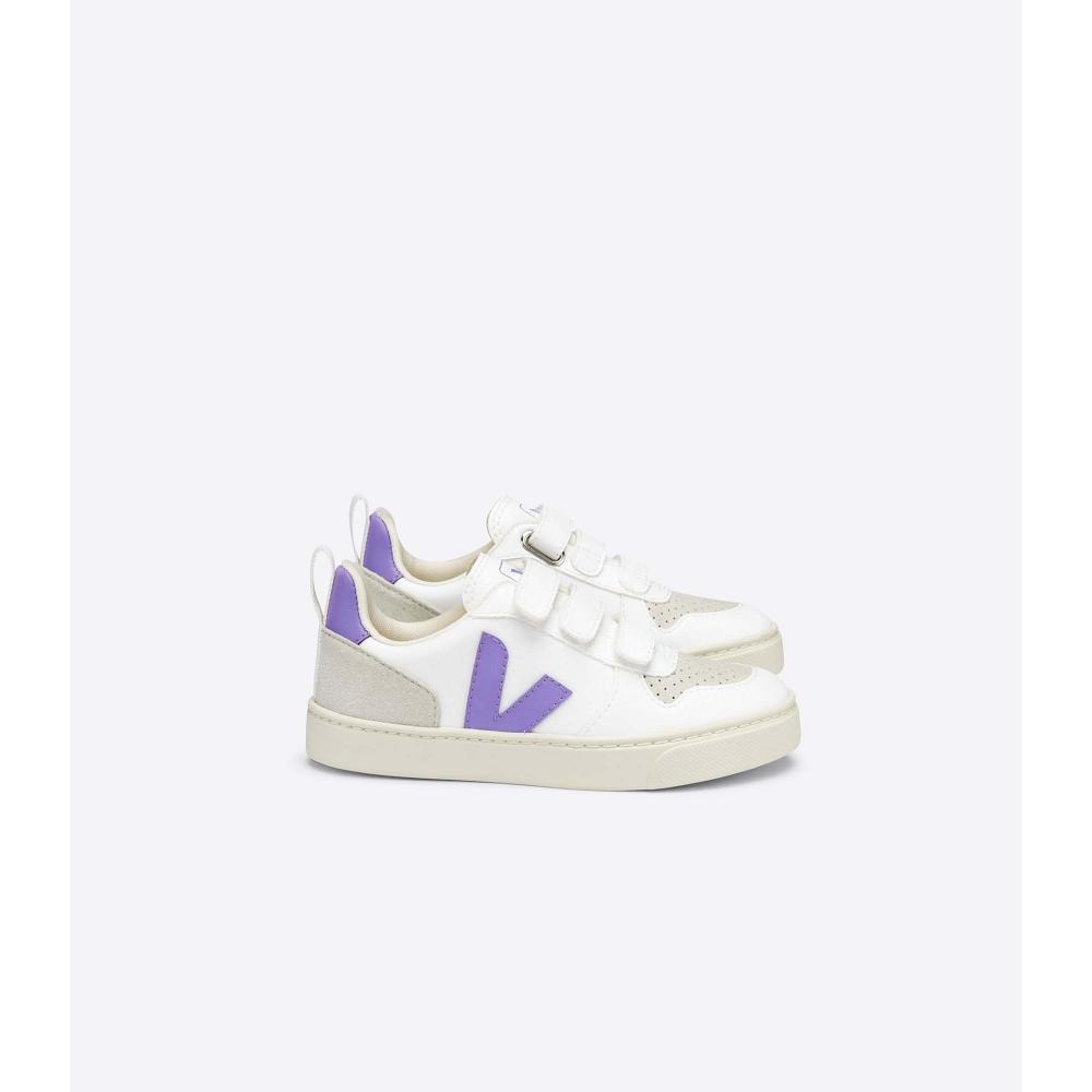 Veja V-10 CWL Sneakers Kinderen White/Purple | BE 867RVD